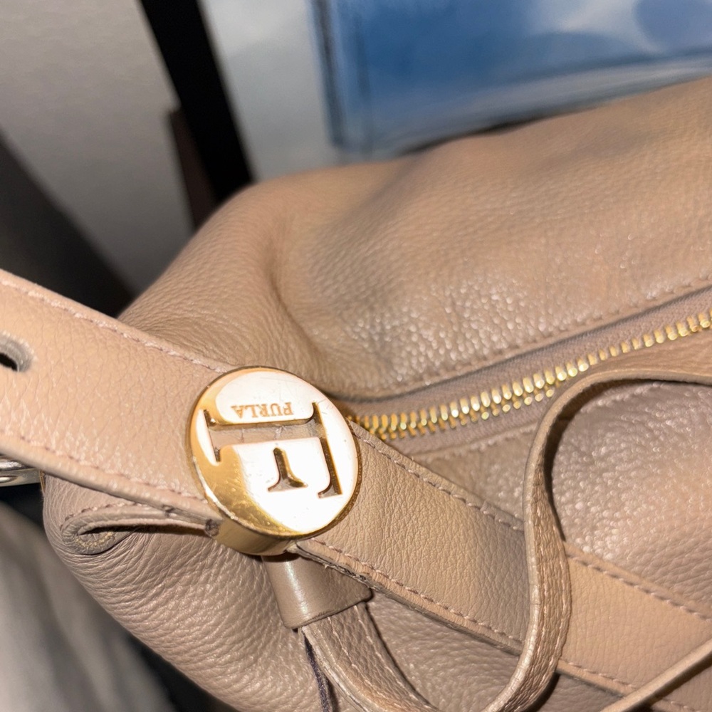 Furla Taupe Leather Hobo Bag - Picture 5 of 13